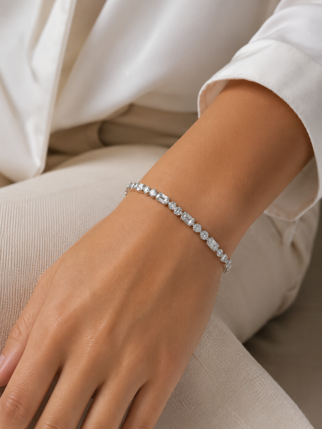 5ct Lab Diamond Tennis Bracelet