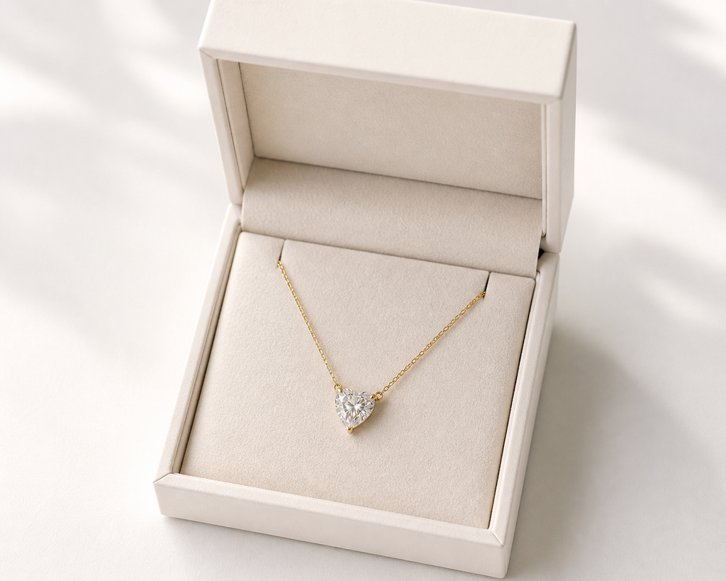 Heart Cut Lab Diamond Pendant Necklace – 2ct