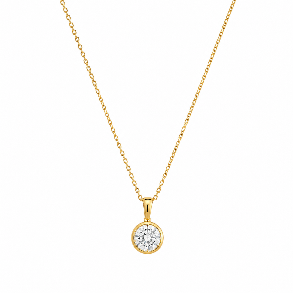 2CT Round Lab Diamond Solitaire Necklace