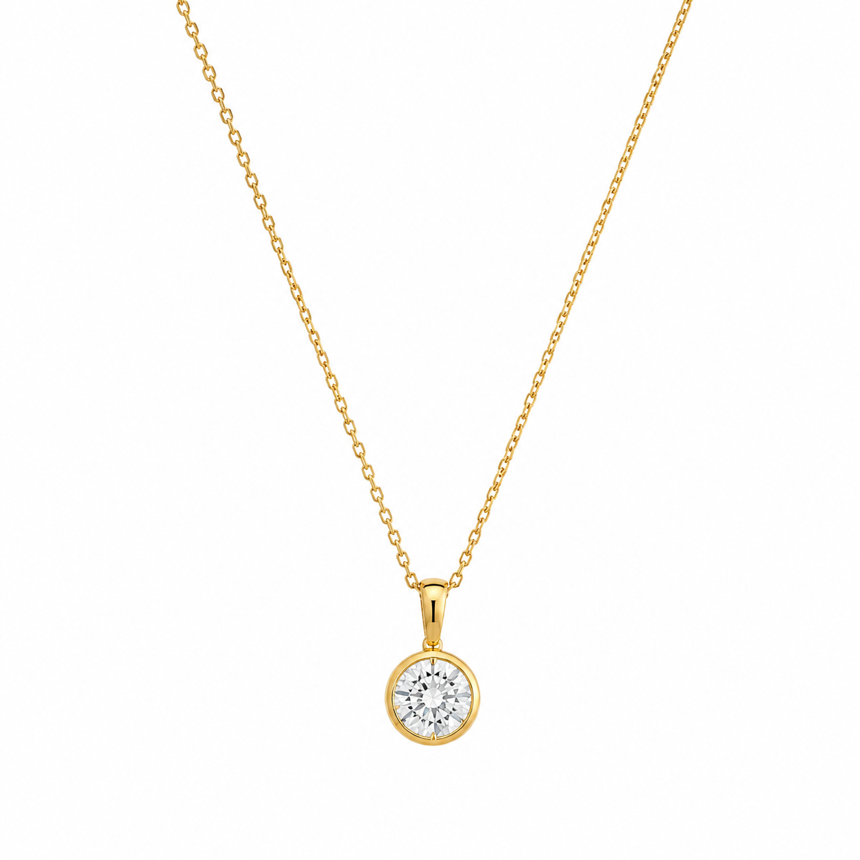 2CT Round Lab Diamond Solitaire Necklace