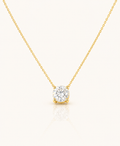 Round Lab Diamond Solitaire Necklace – 1ct