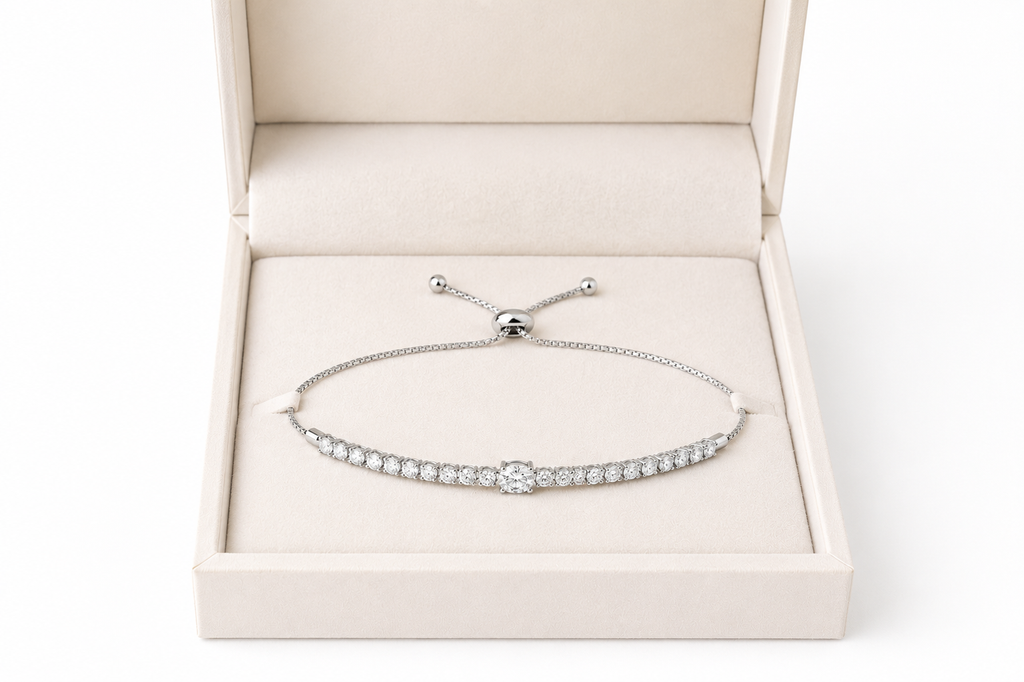 1ct Lab Diamond Bolo Bracelet
