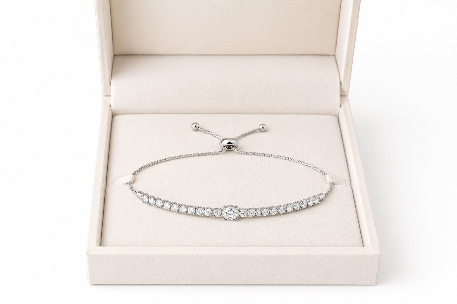 1ct Lab Diamond Bolo Bracelet