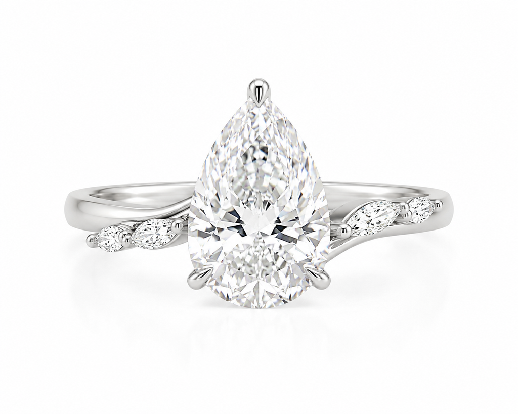 The Florence – 2 CT Pear Lab Diamond Ring
