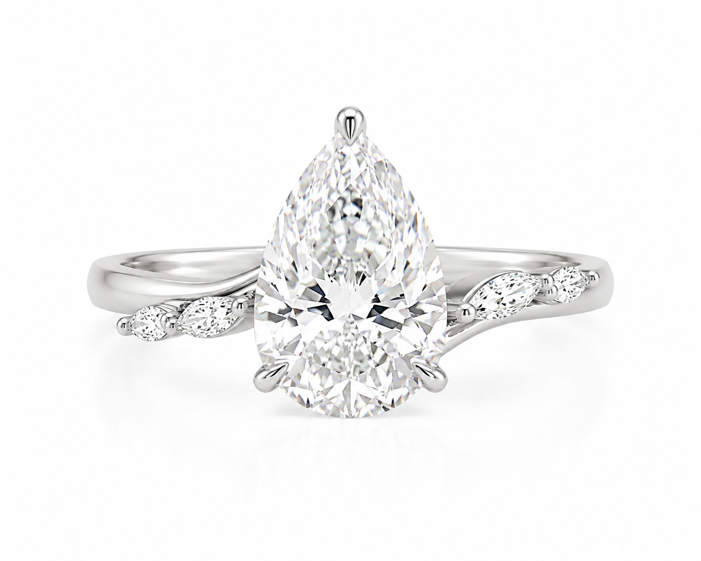 The Florence – 2 CT Pear Lab Diamond Ring