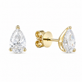 Pear Lab Diamond Stud Earrings – 2ct Total