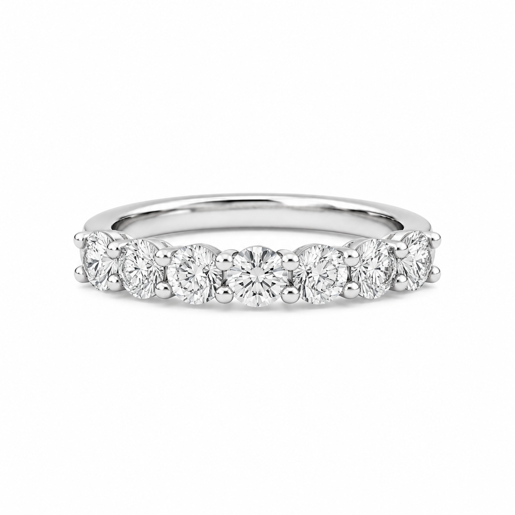 Seven Stone Lab Diamond Ring – 2ct Total | 14K Gold | IGI Certified