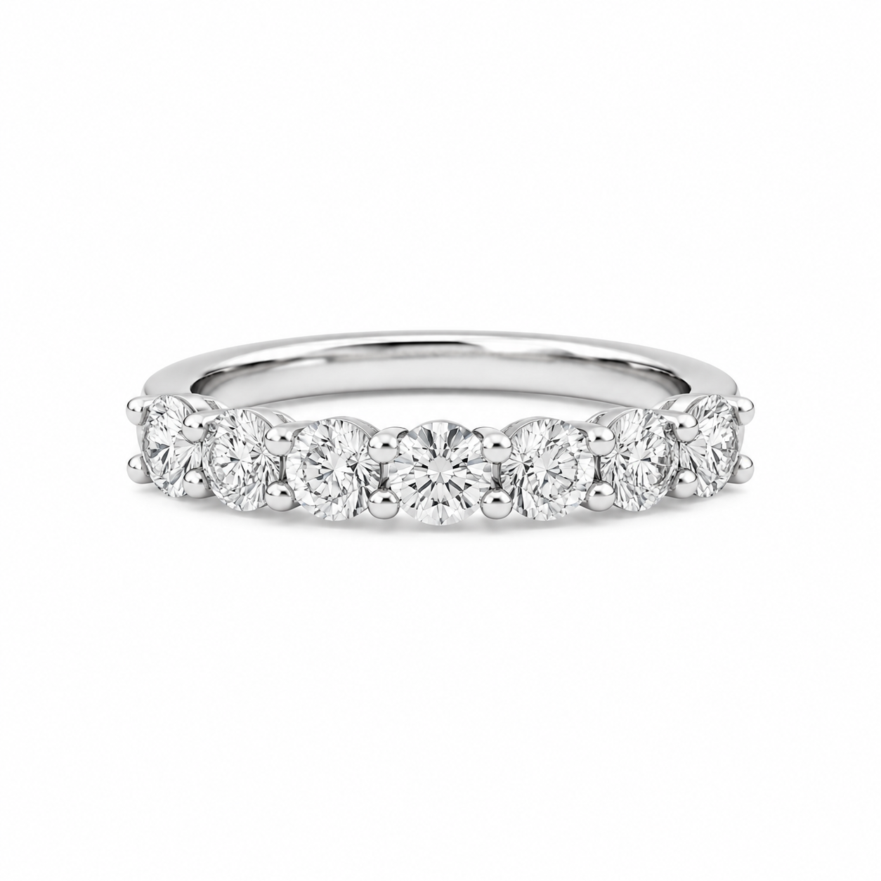 Seven Stone Lab Diamond Ring – 2ct Total | 14K Gold | IGI Certified