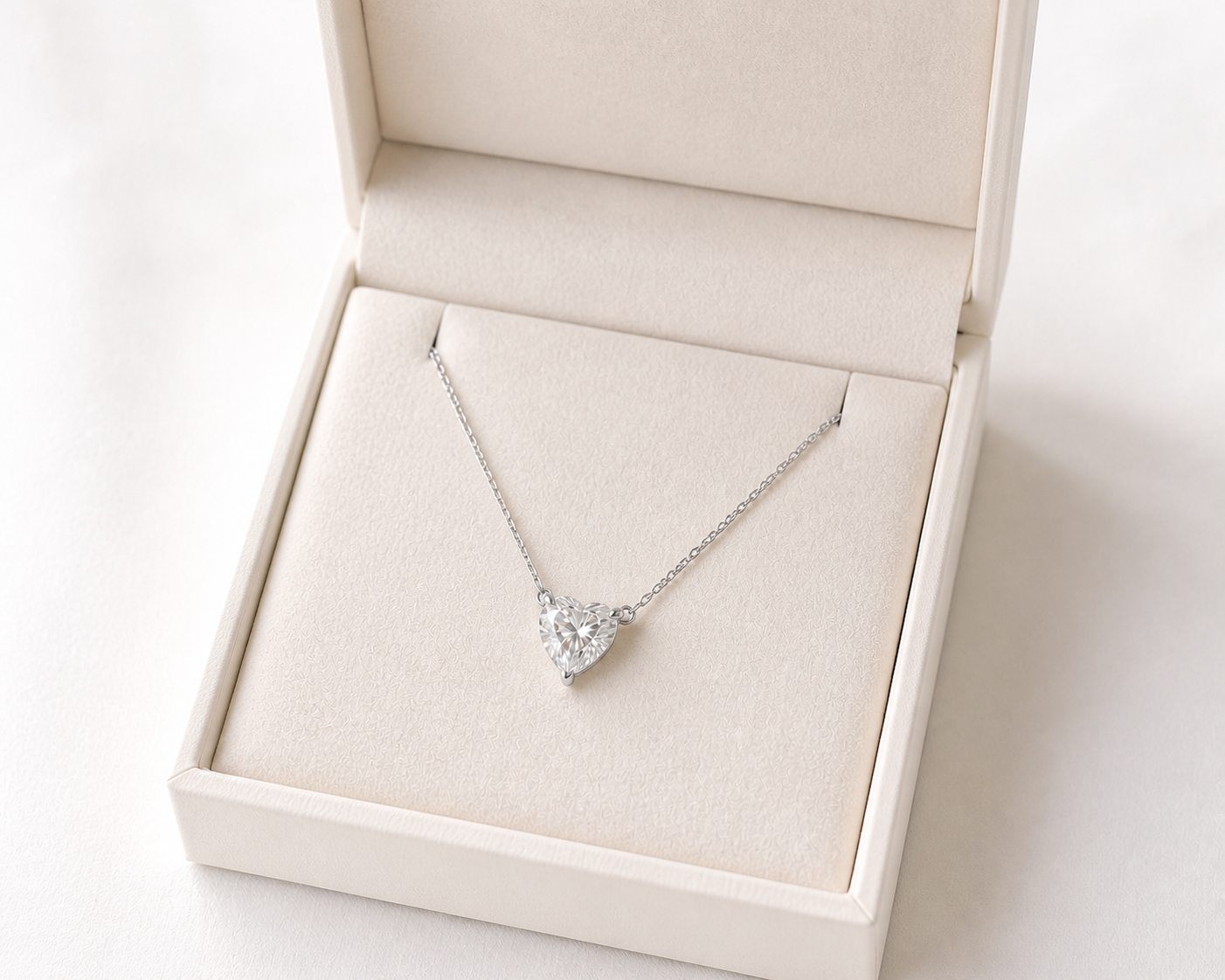 Heart Cut Lab Diamond Pendant Necklace – 2ct