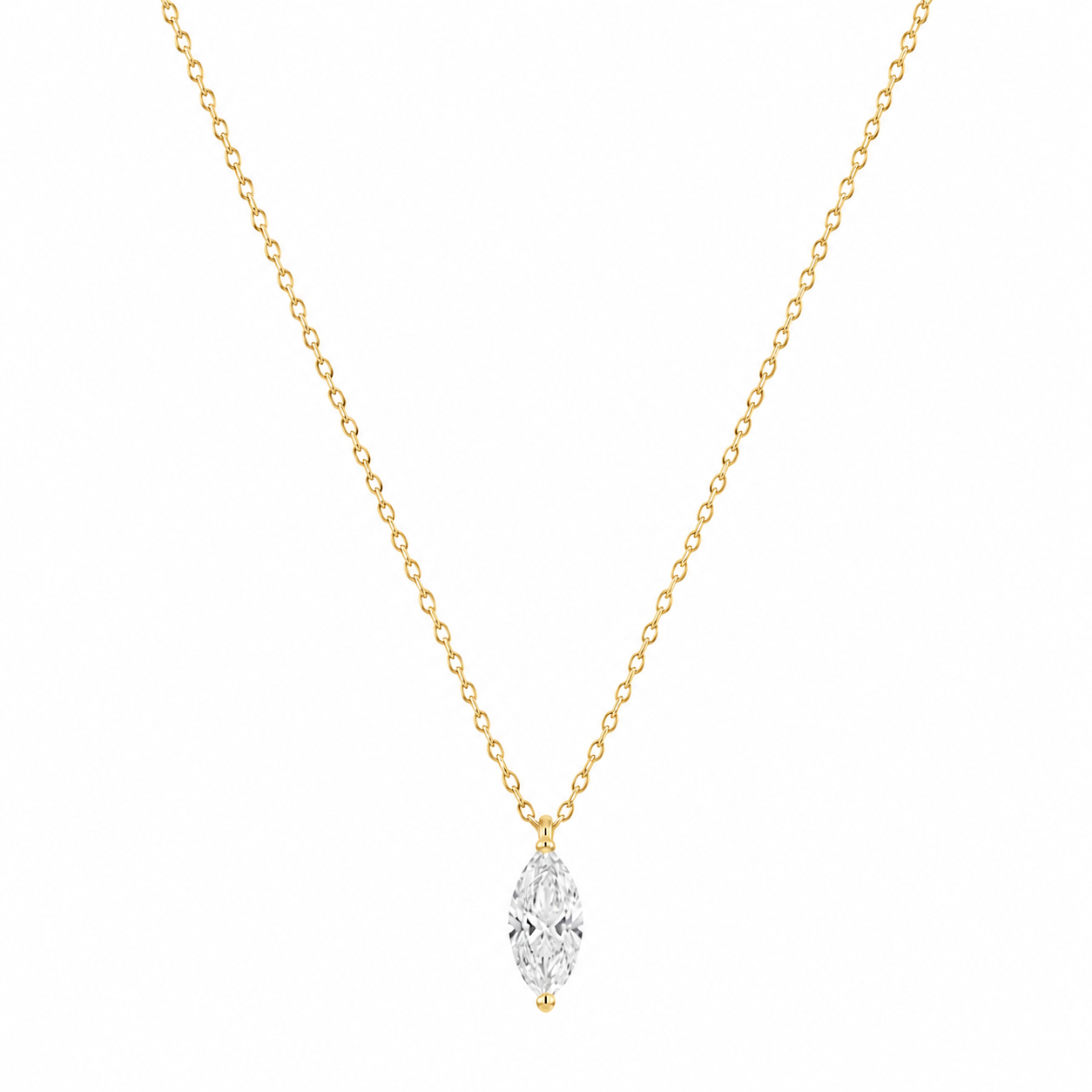 2CT Marquise Lab Diamond Necklace