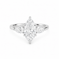 2.50CT Marquise Three-Stone Lab Diamond Ring