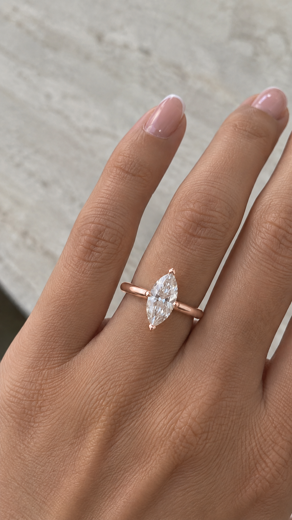 2.00 CT Marquise Solitaire Diamond Ring