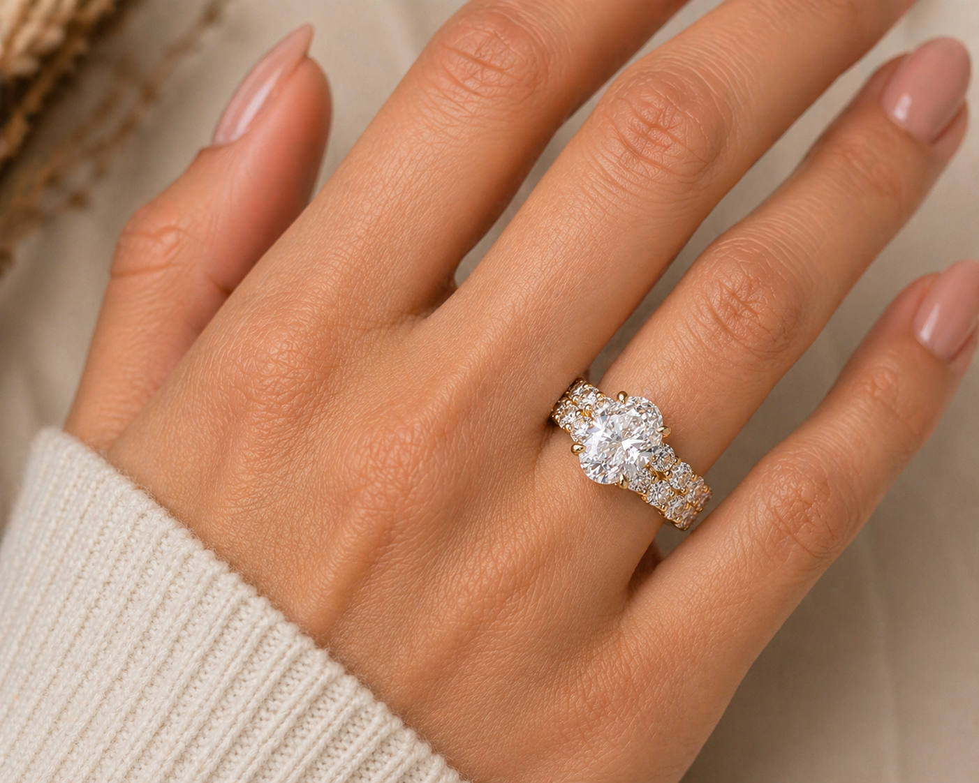 Oval Lab Diamond Ring – 5.6ct Statement Setting