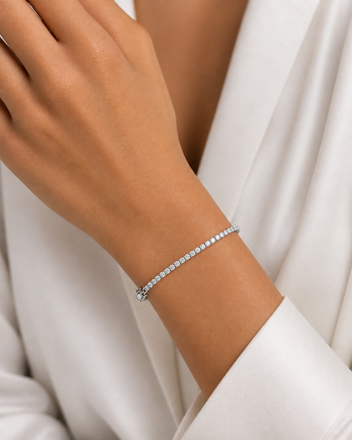 Lab Diamond Tennis Bracelet – 3.34ct Total