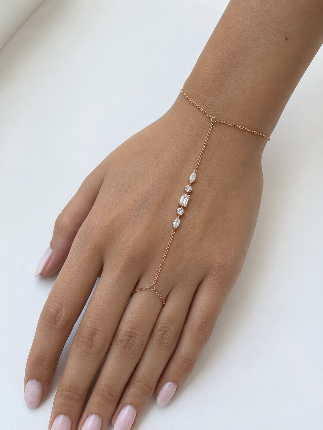 Diamond Hand Chain Bracelet – 1.16ct Lab Diamonds
