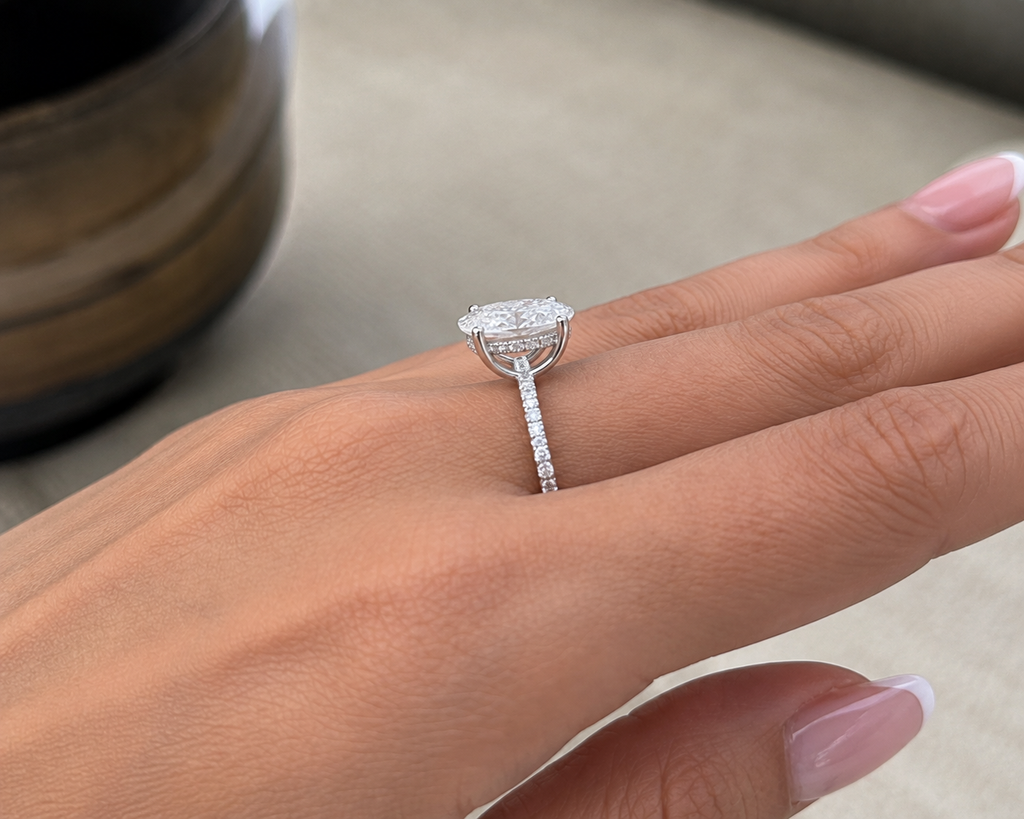 3.30 TCW Oval Diamond Ring
