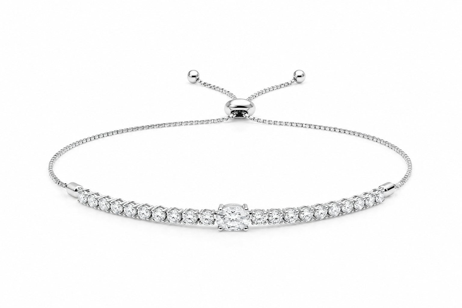 1ct Lab Diamond Bolo Bracelet