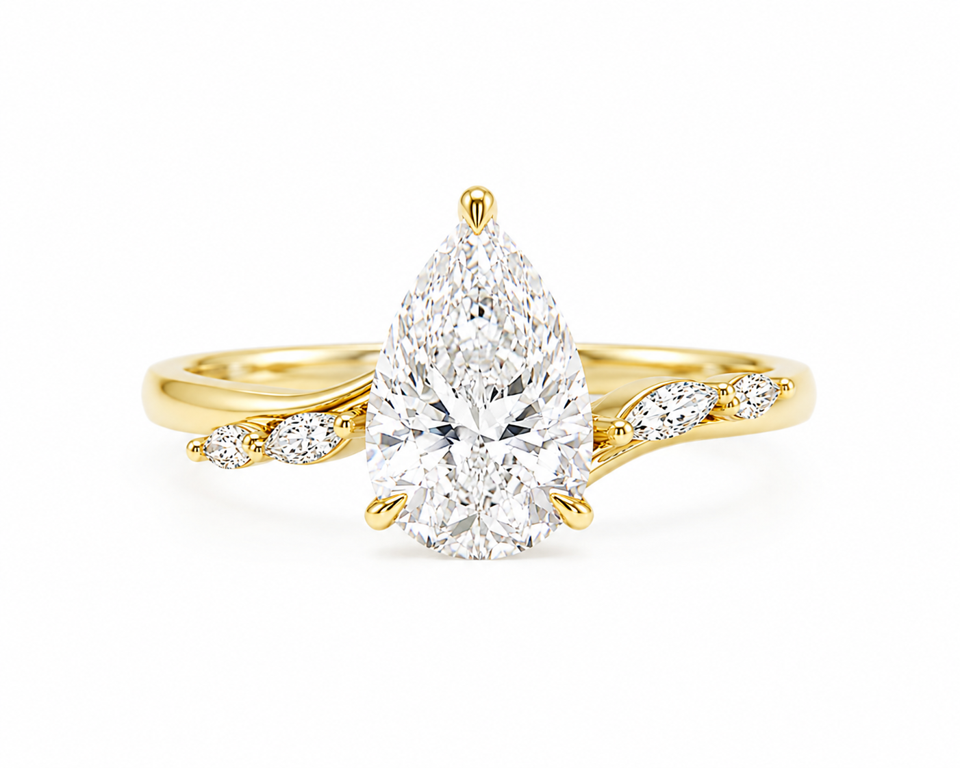 The Florence – 2 CT Pear Lab Diamond Ring