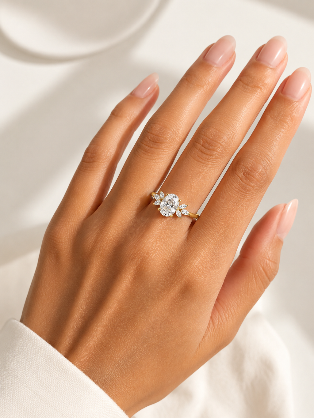 Oval Lab Diamond Ring – 1.54ct Total | 14K Gold | IGI Certified