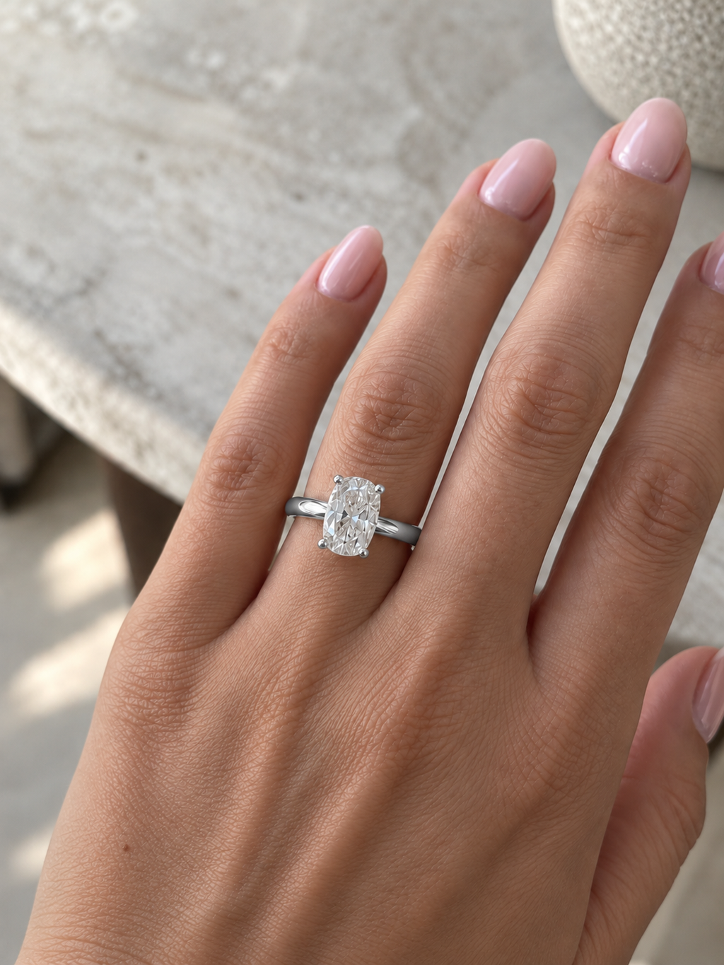 3.00 CT Cushion Solitaire Diamond Ring