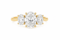 Three Stone Oval Lab Diamond Engagement Ring – 3.00ct Total | 14K Gold | IGI Certified