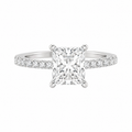 Princess Cut Lab Diamond Engagement Ring – 3.75ct Total | 14K Gold | IGI Certified