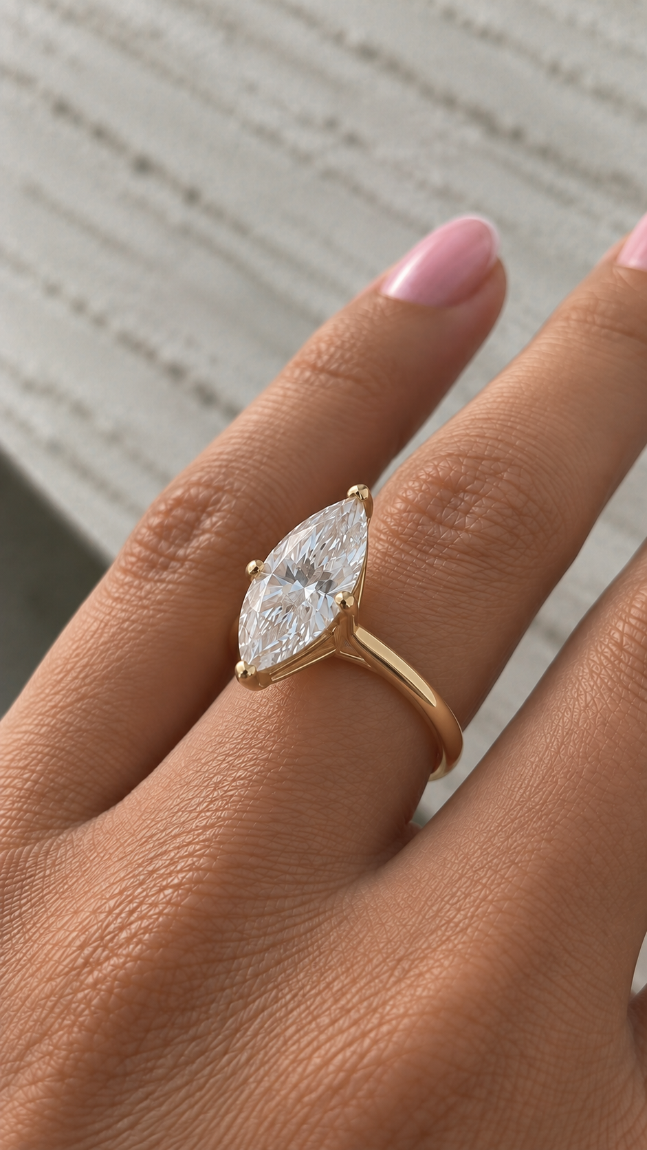 4.00 CT Marquise Solitaire Diamond Ring