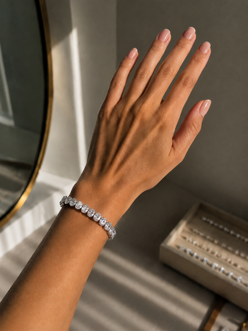 14.50 CT Oval Tennis Bracelet