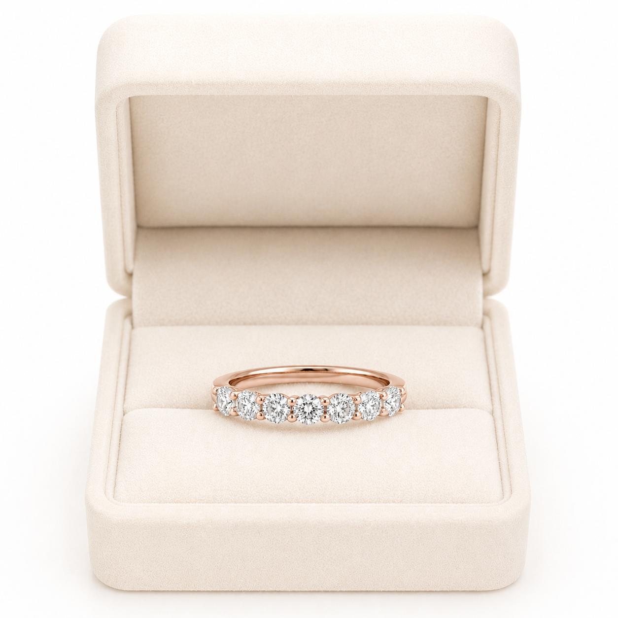 Seven Stone Lab Diamond Ring – 1ct Total | 14K Gold | IGI Certified