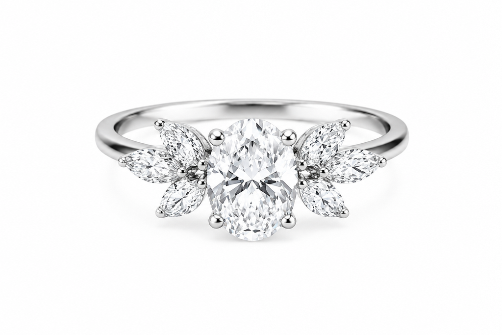 Oval Lab Diamond Ring – 1.54ct Total | 14K Gold | IGI Certified