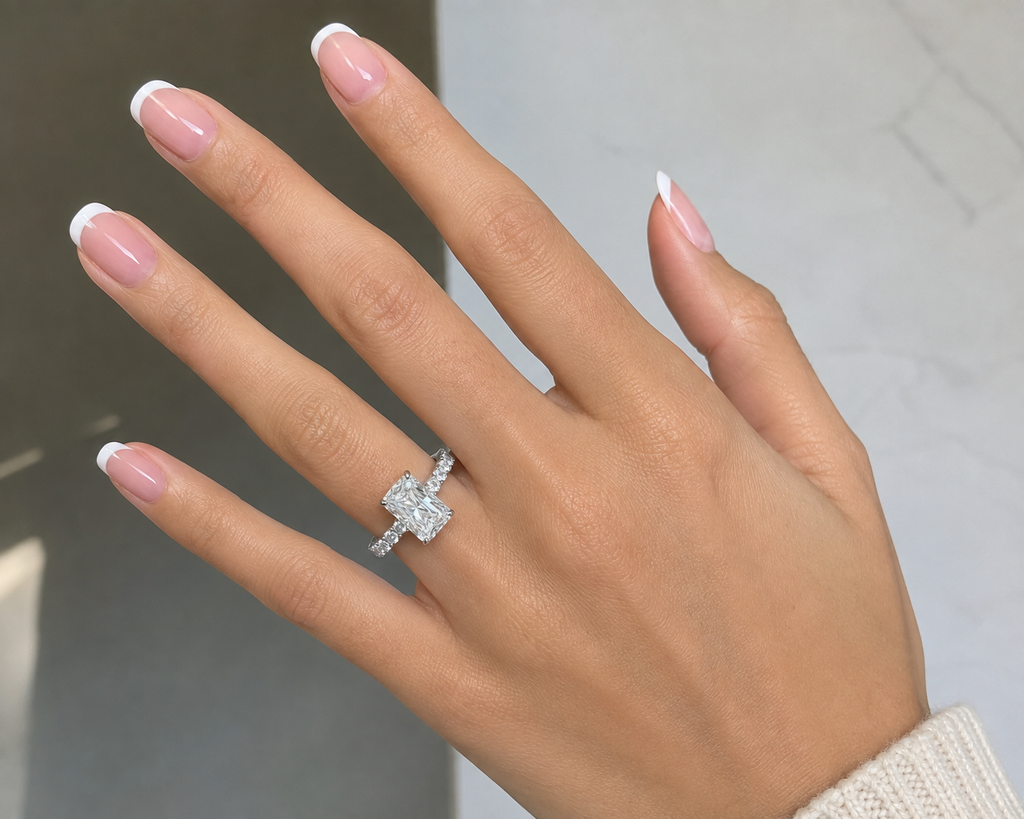 6.50 TCW Emerald Cut Diamond Ring