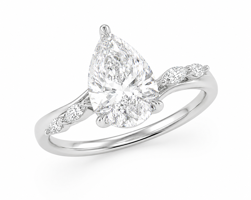 The Florence – 2 CT Pear Lab Diamond Ring