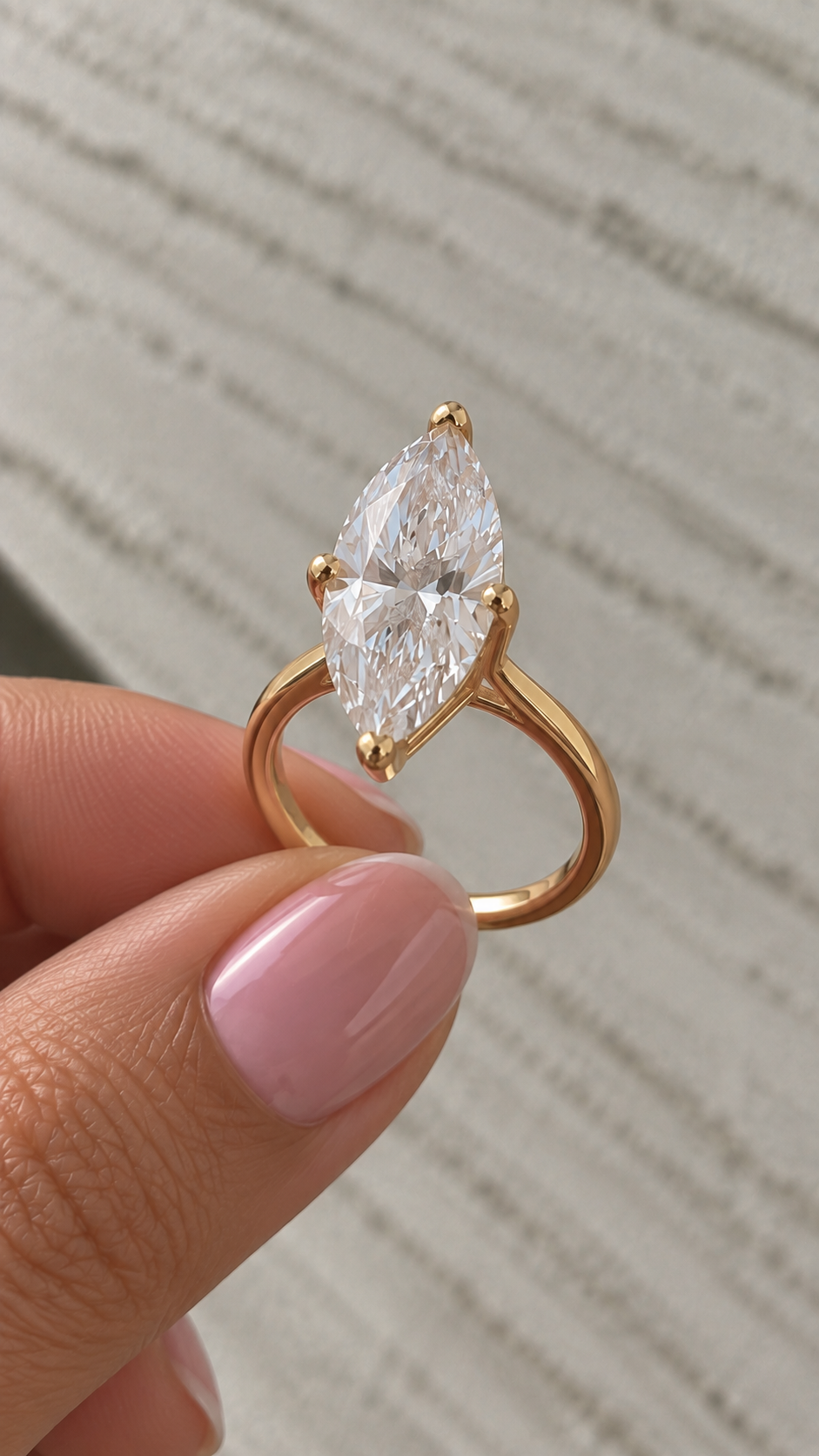 4.00 CT Marquise Solitaire Diamond Ring