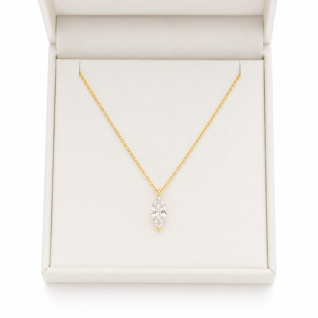 2CT Marquise Lab Diamond Necklace