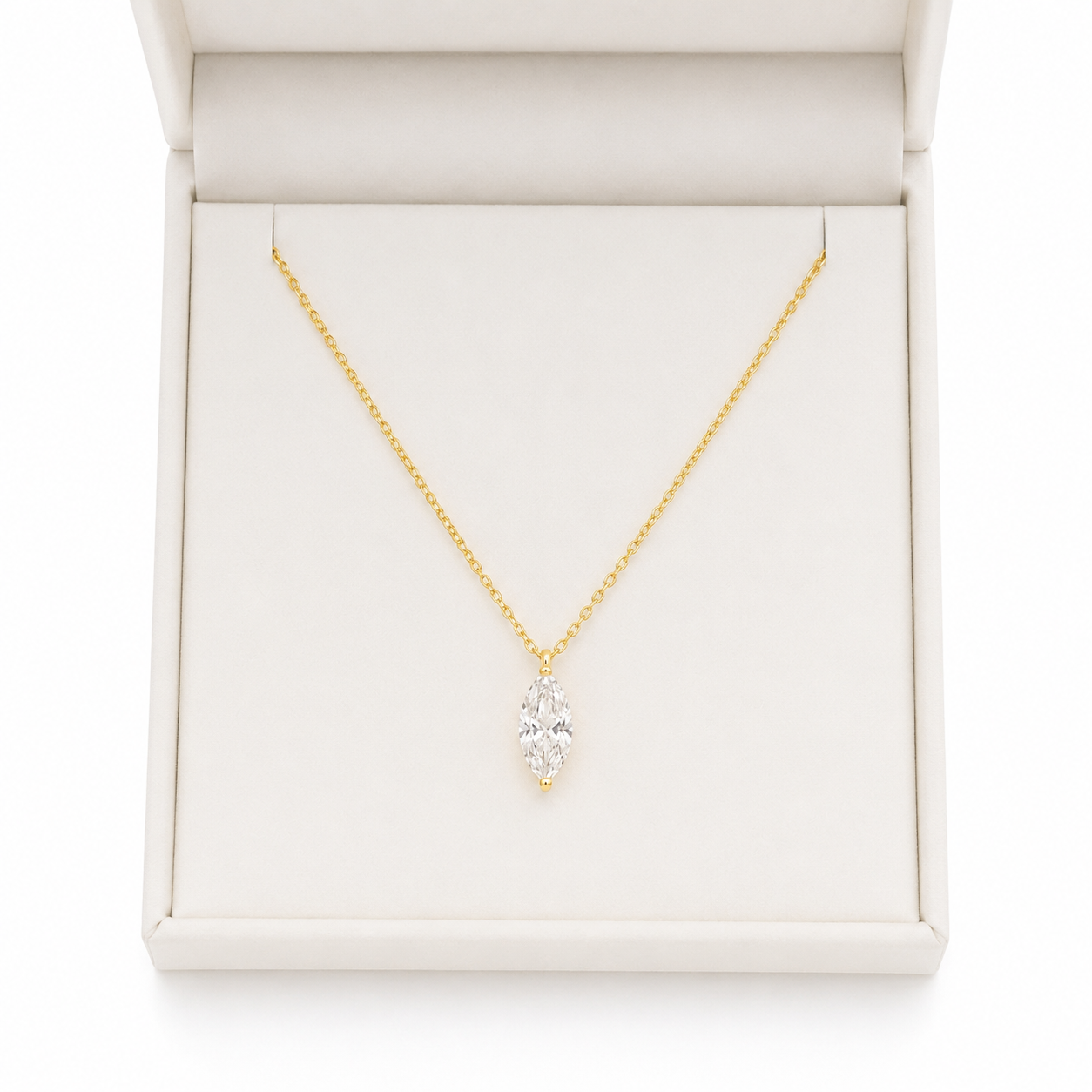 2CT Marquise Lab Diamond Necklace