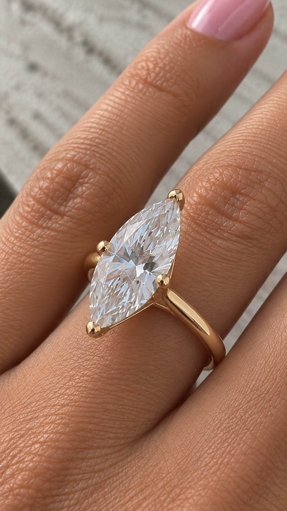 4.00 CT Marquise Solitaire Diamond Ring
