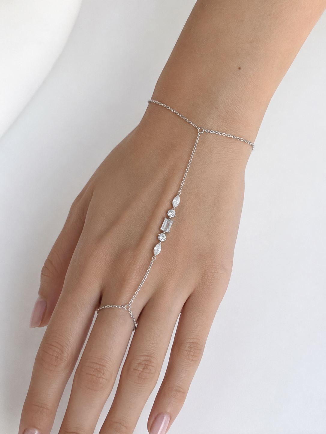 Diamond Hand Chain Bracelet – 1.16ct Lab Diamonds
