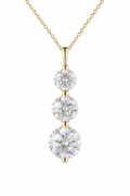 Round Lab Diamond Drop Necklace – 3.03ct