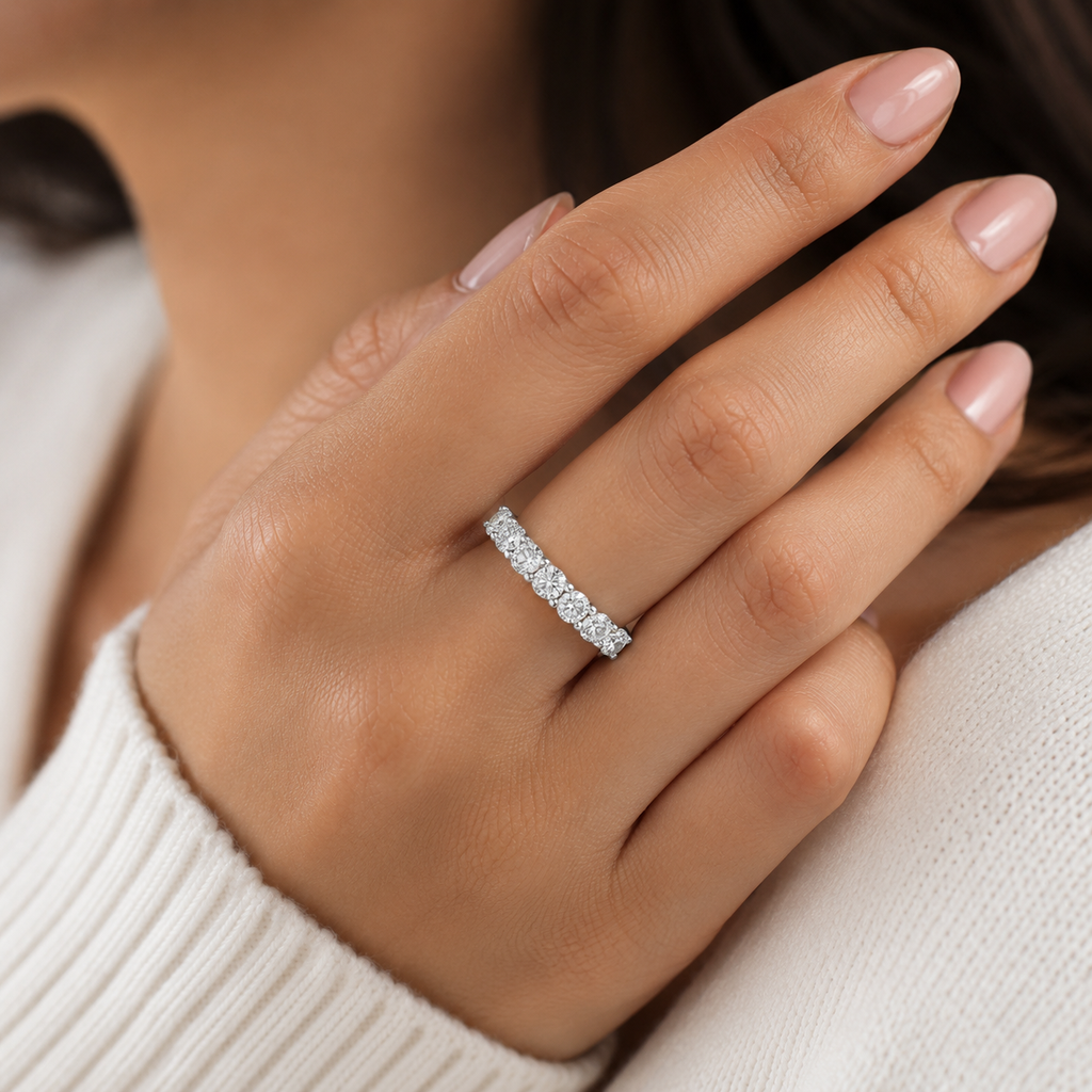 Seven Stone Lab Diamond Ring – 2ct Total | 14K Gold | IGI Certified