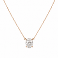 2CT Oval Lab Diamond Solitaire Necklace
