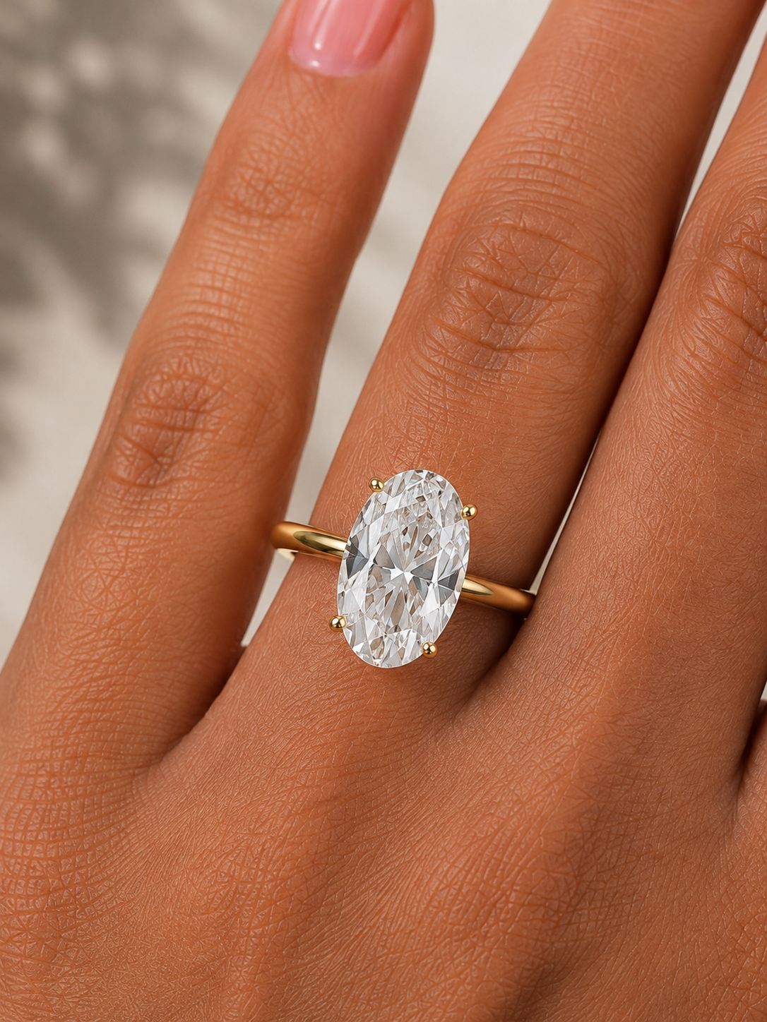 4.00 TCW Oval Diamond Ring