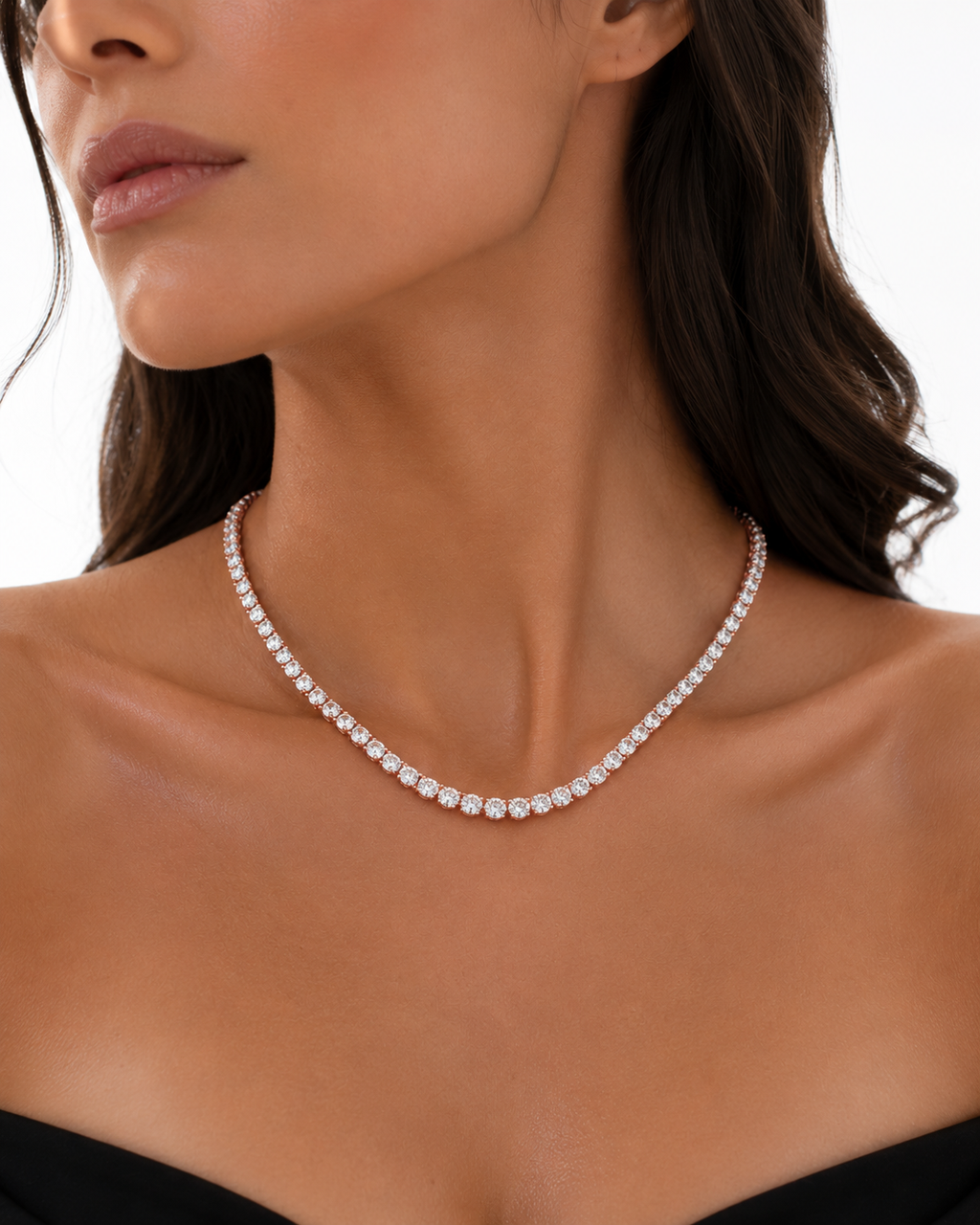 Lab Diamond Tennis Necklace – 15ct Total | 108 Stones