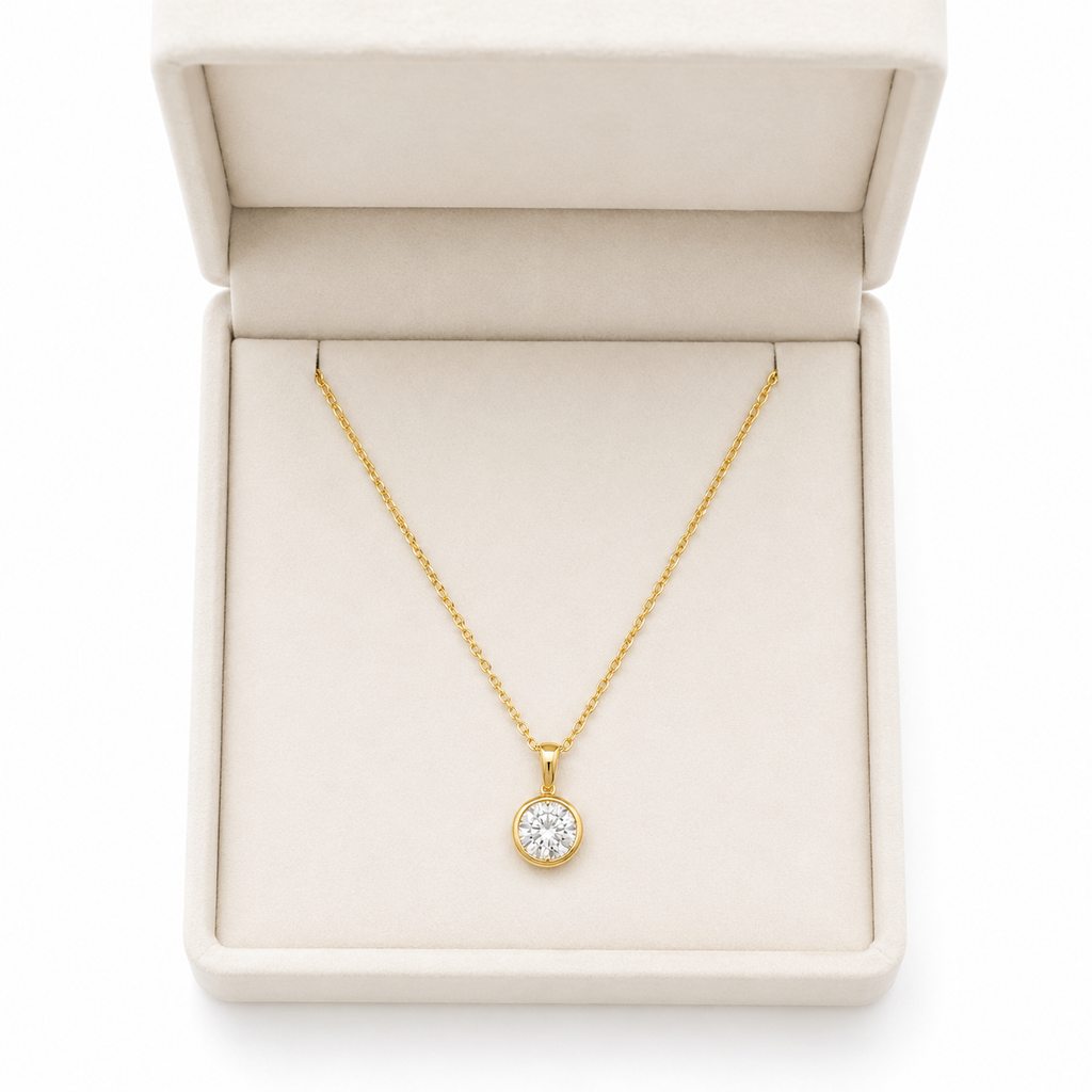2CT Round Lab Diamond Solitaire Necklace