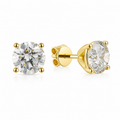 Round Lab Diamond Stud Earrings – 1ct Total