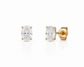 Oval Cut Lab Diamond Stud Earrings – 1ct Total