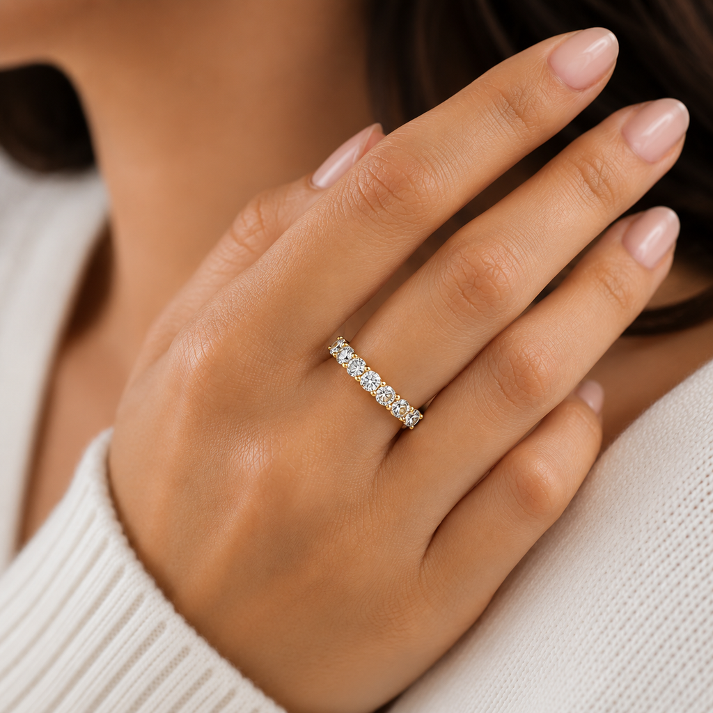 Seven Stone Lab Diamond Ring – 2ct Total | 14K Gold | IGI Certified