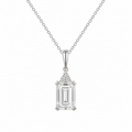 Emerald Cut Lab Diamond Necklace – 2.59ct Total