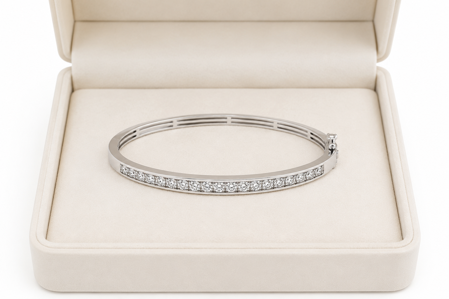 3ct Lab Diamond Bangle Bracelet