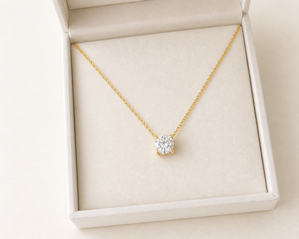 Classic Round Lab Diamond Necklace – 2ct