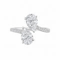 4ct Pear Lab Diamond Open Ring